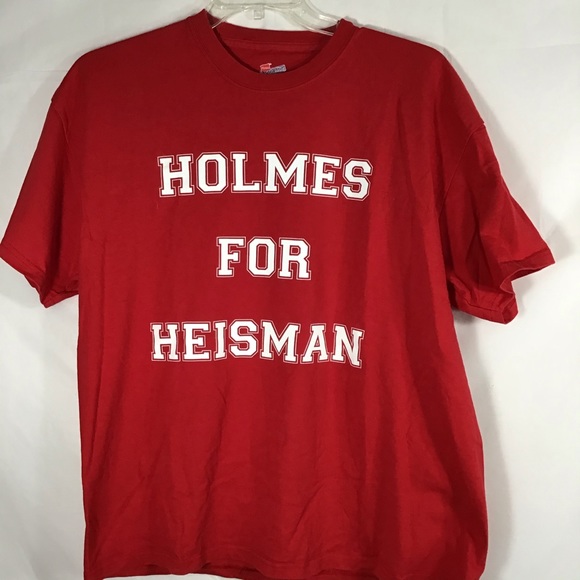 Holmes For Heisman Red Football Tee Shirt XL - Picture 2 of 5